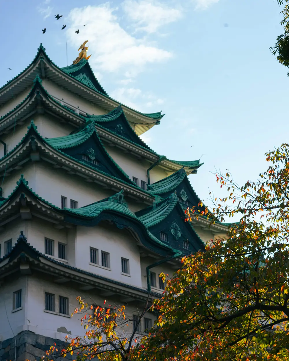 A portrait shot of Nagoya Castle, Japan