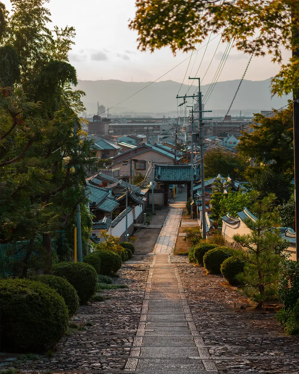 City overlook residential quarters Kyoto, Japan